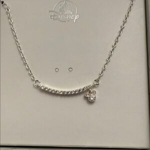 Disney Silver Necklace with Sparkling Charm